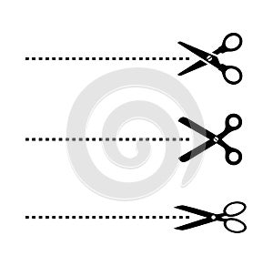Cut here vector line