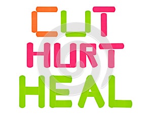 Cut-hurt-heal bandages