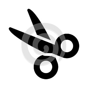 Cut vector glyph flat icon