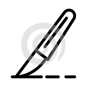 Cut vector thin line icon