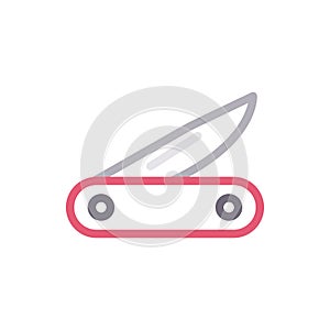 Cut vector color line icon