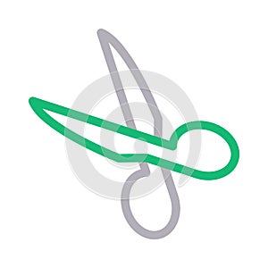 Cut vector color line icon