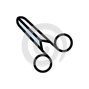 Cut vector color line icon