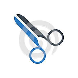 cut vector glyph color icon