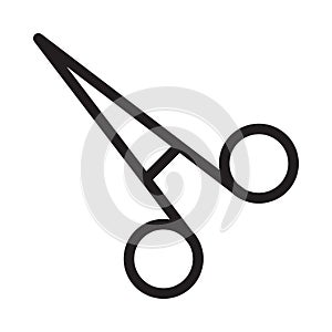 Cut vector glyph flat icon