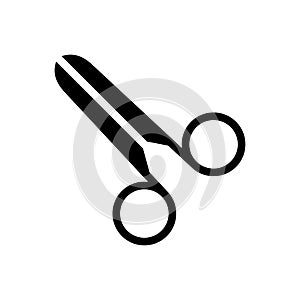 Cut vector glyph flat icon