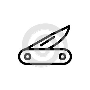 Cut vector thin line icon