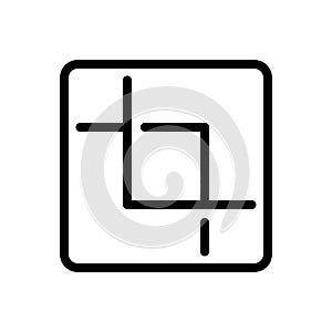 Cut vector thin line icon