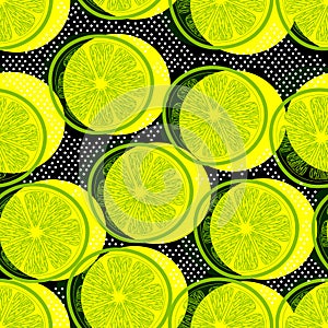 Cut lemons seamless pattern