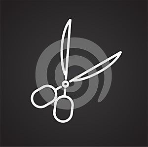 Cut line icon on black background for graphic and web design, Modern simple vector sign. Internet concept. Trendy symbol for