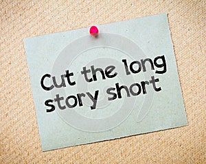 Cut the long story short photo