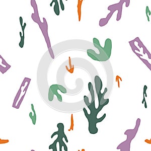 Cut out abstract flourish simple seamless pattern