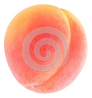 Cut out fresh pink apricot isolated on white