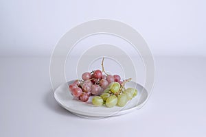 Cut out of a Group of grapes fruits