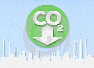 Cut out low emission city zone on cardboard