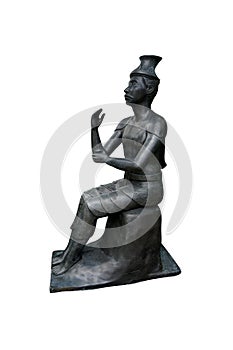 Cut out model of Thai massage isolated on white background.