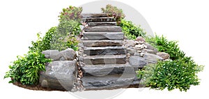 Cut out stairs made of large stone steps