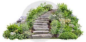 Cut out stairs made of large stone steps