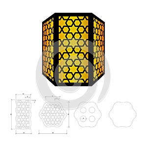 Cut out template for lamp