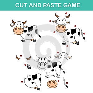 Cut and past game,easy educational paper games for kids