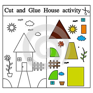 Cut and paste children educational game