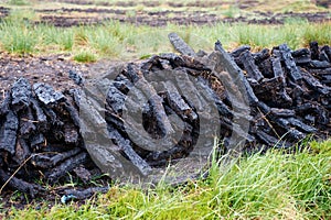 Cut Peat Stack Ireland