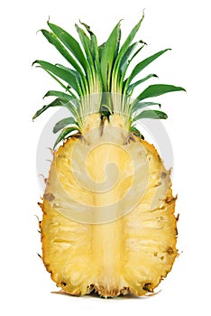 Cut of pineapple