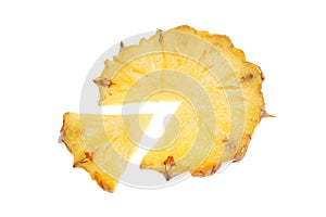 Cut pineapple wedge photo