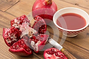 Cut pomegranate