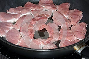 Cut pork tenderloin as medallions and sauted on both sides in the pan