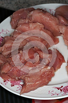 Cut pork tenderloin as medallions and sauted on both sides in the pan