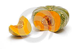 Cut pumpkin isolated