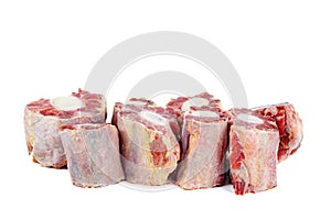 Cut raw oxtails isolated on a white