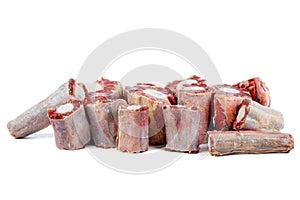 Cut raw oxtails isolated on a white