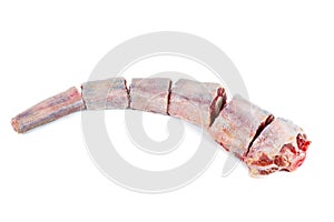 Cut raw oxtails isolated on a white