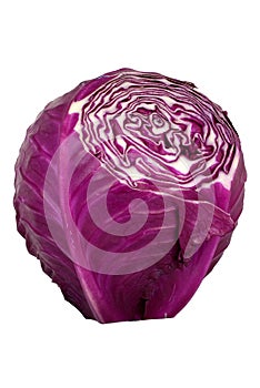 Cut red cabbage