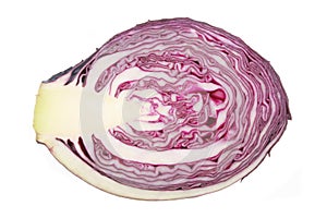 Cut red cabbage