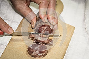Cut salami