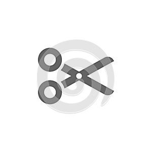 Cut, scissors icon. Element of materia flat tools icon