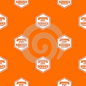 Cut service pattern vector orange