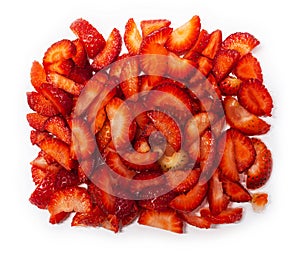 Cut strawberries