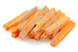 Cut sweet potato slices