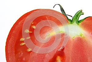 Cut-through tomato