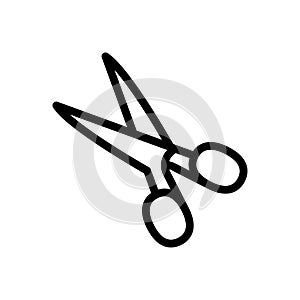 Cut vector thin line  icon