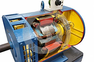 Cut way electric motor