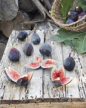 Cut and whole figs