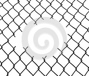 Cut wire fence