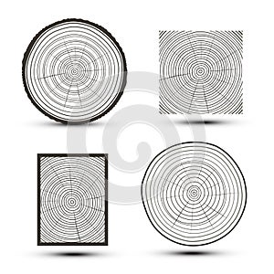 Cut Wood Vector Illustration