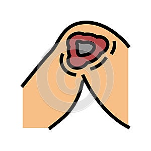 cutaneous mucormycosis color icon vector illustration