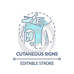 Cutaneous signs concept icon